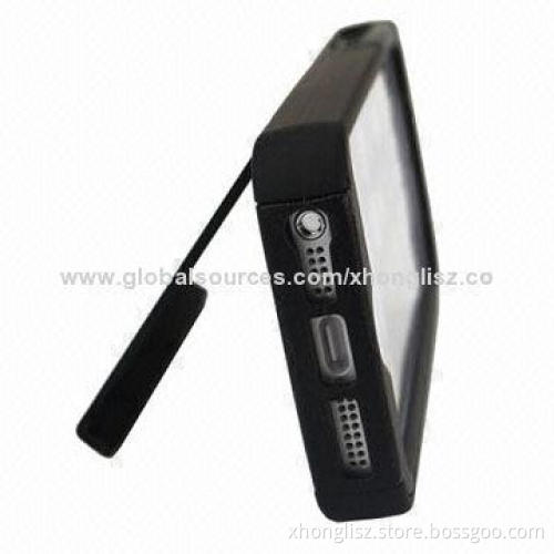Silicone Mobile Phone Case for iPhone, Convenient Stand, Fashion Colors